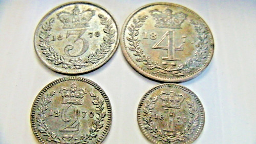 Maundy set 1870 - maundy,