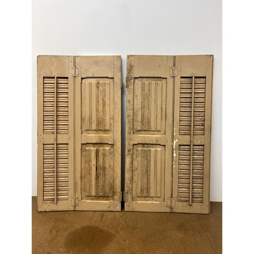 Vintage wood hinged - hinged, shutters