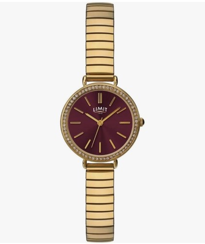 Ladies gold tone watch with - ladies,