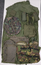 Outdoor Military Style Camo Patterned Bundle - Back Pack, Cover, Belt & Pouches