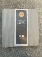 Duvet Cover Set Single Silver