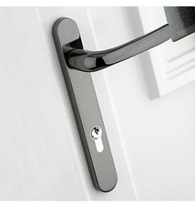 Smoky Chrome Lever Handle B&Q Pvcu Doors (Damaged Packaging, Needs 1 Screw)