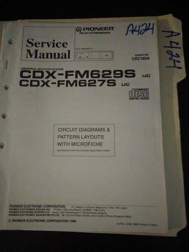Pioneer cdx fm629s 627s - cdx-fm629s, fm-627s