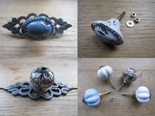 Ceramic knob cast iron vintage
