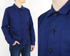 60s Style French Navy Blue Cotton Twill Canvas Chore Worker Jacket - All Sizes