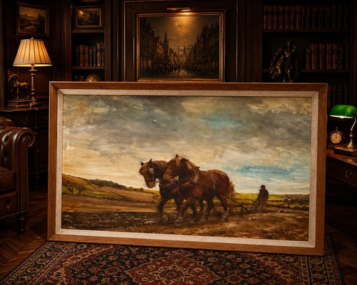 Massive signed oil painting - massive,