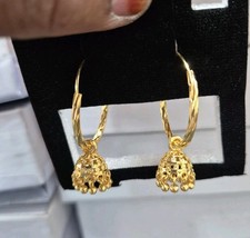 Gold plated earrings - gold,