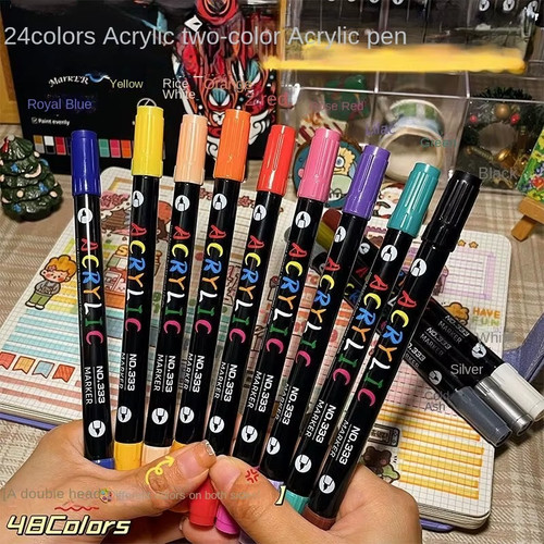 Color acrylic paint markers - 48,