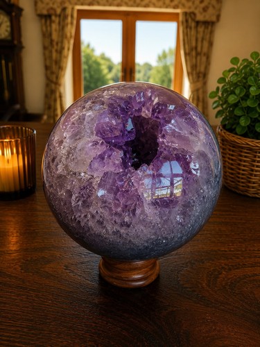 Huge giant amethyst sphere - /,