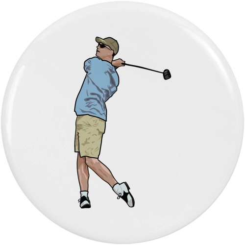 Golf player button - button, pin