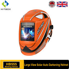 Large View Solar Auto Darkening Welding Helmet Tig Arc Mig Mask Grinding Welder