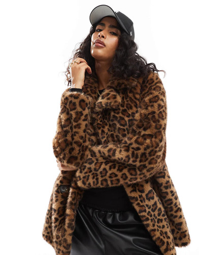 Bershka longline faux - , fur