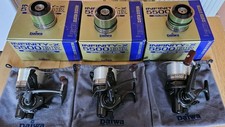 Daiwa Infinity-X 5500 BR Carp Fishing Reel Set of 3 + Spools, boxes, bags+extras