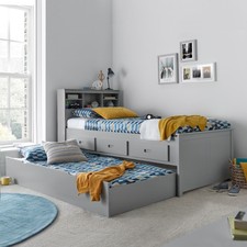 Veera Grey Wooden Bed Frame