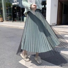 Women High Waist Ruffle Mesh