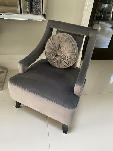 Pair grey velvet - of,