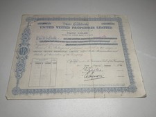 Vintage (1940) United Vested Properties Limited Share Certificate 1000 x 2s