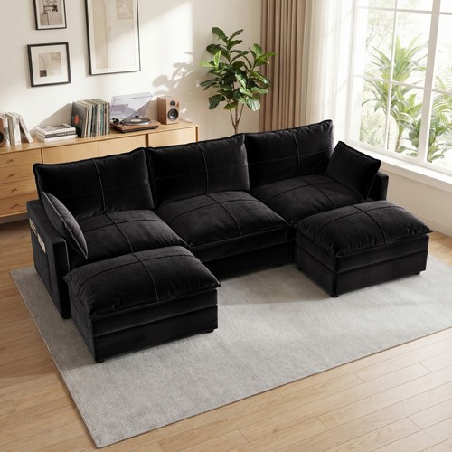 Shaped sofa with - u,