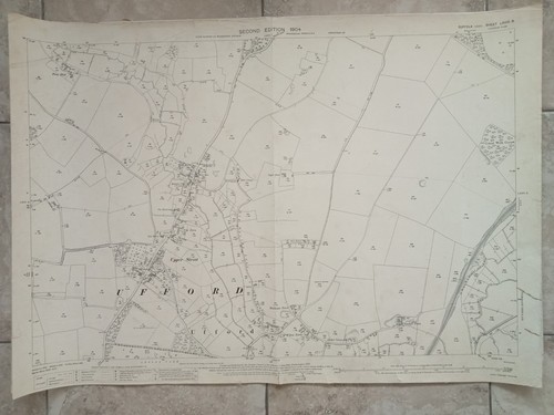 Ordnance survey map - map, suffolk