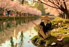 Chinese Fisherman Figurine