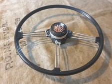 Vintage 1960s Banjo Steering Wheel, MG Midget / MGB GT & Centre, Classic Kit Car
