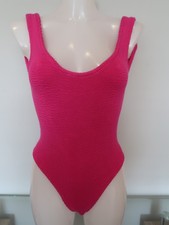 ZARA TEXTURED SWIMSUIT FUCHSIA