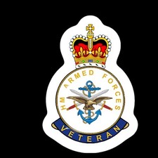 Uk Armed Forces Army Navy Air Force Veterans Car Sticker 80mm