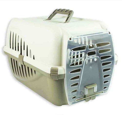 Plastic pet cat dog carrier - dog,