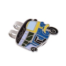 Stylish pedicab pattern hat clip Golf ball marker suitable
