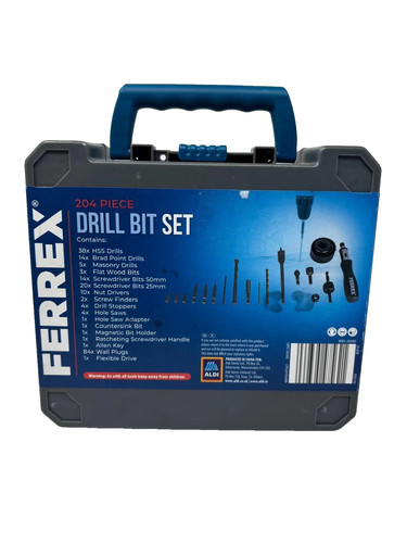 Ferrex 204 piece drill bit - piece, set