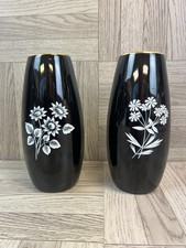 Pair Of Wade Bud Vases - Black