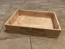 Shallow wooden wine box - wooden,