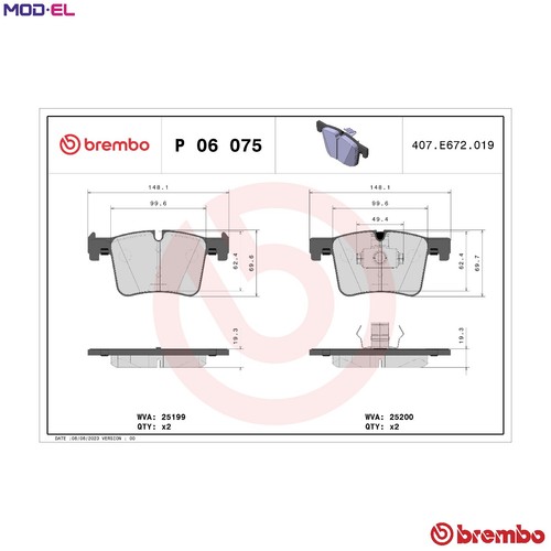 Brake pad set disc - brake, 06