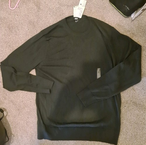 Uniqlo mens green jumper - green,