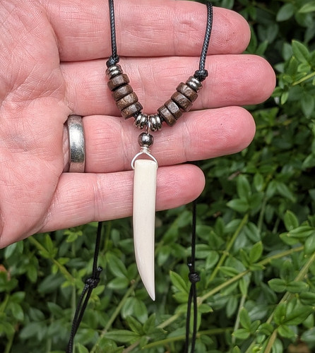 Large tooth claw shape - , carved