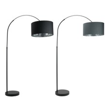Large black arch floor - large, lamp