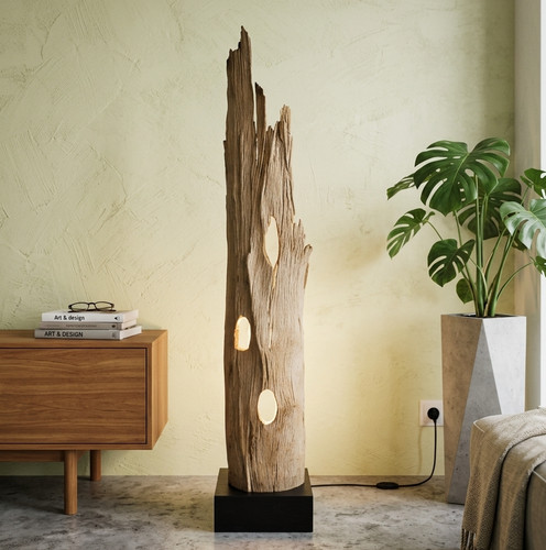 Kinaree led stehlampe - stehlampe, teak