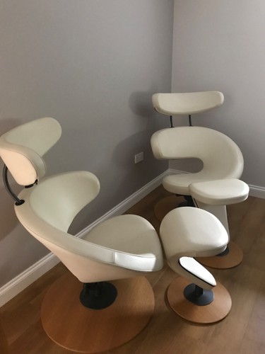 Varier leather peer chairs and - varier,