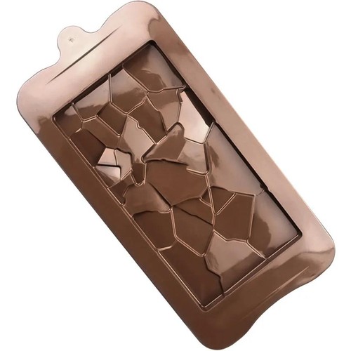 Fragmented bar shape - fragmented, chocolate
