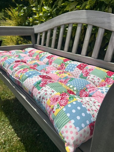 Patchwork bench seat - bench, pad