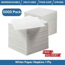 500 white paper napkins - white, 30cm
