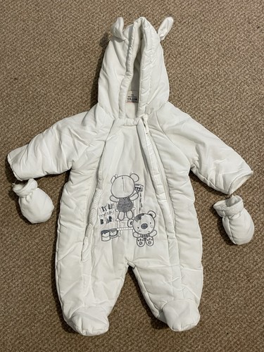 Baby white snowsuit pram - baby,