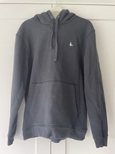 Jack Wills Mens Faded Black Hoodie Size UK Medium Good Condition