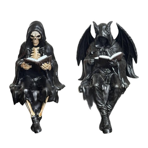 Halloween skeleton statue - skeleton,