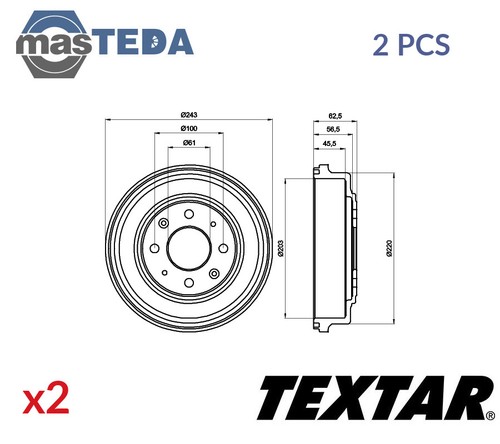 94017600 brake drum pair - pair, set