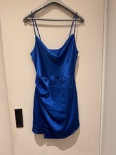 Zara Blue Silky Satin-Look