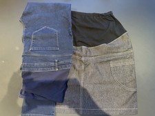 Maternity Bundle Jeans And Jeans Skirt Size 14 / XL Stretch