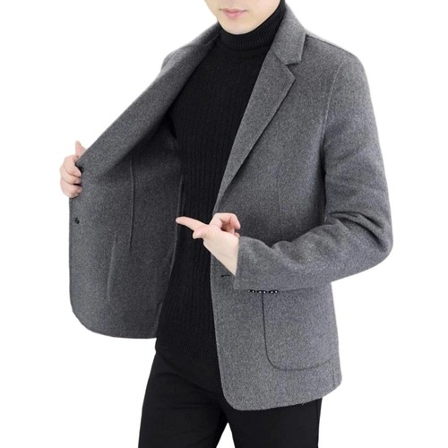 Men lapel suit jacket single - jacket,