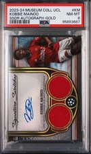 23/24 TOPPS MUSEUM UCL MAN UTD KOBBIE MAINOO AUTO RELIC PATCH GOLD 36/50 PSA 8