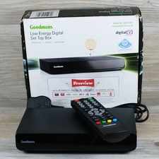 Goodmans GDB12XIT Digital Freeview Set Top Box SCART TV Receiver Remote Control
